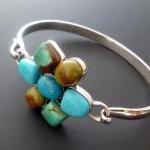 Silver Turquoise Bangle - Sterling Silver And..